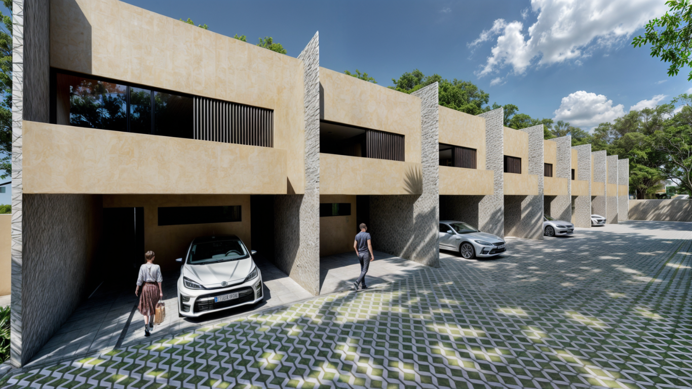 Fondo moderno para desarrolladora de lofts y townhouses en Dzityá, Yucatán